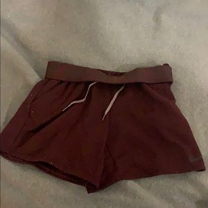 Nike dri-fit shorts burgundy